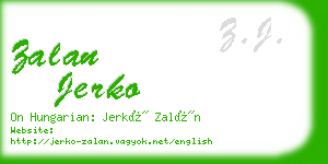 zalan jerko business card